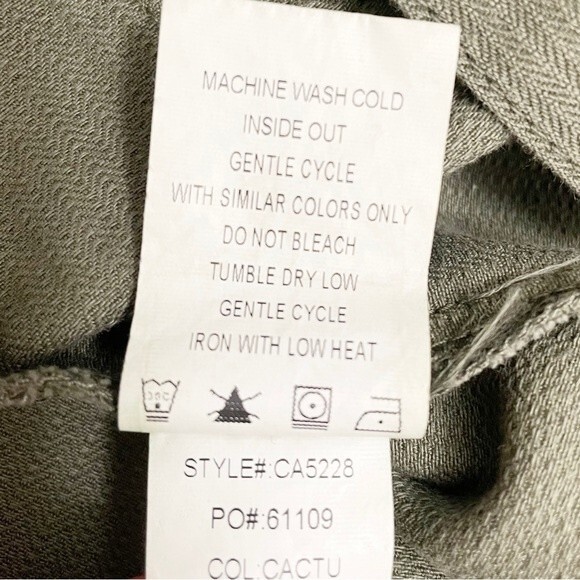 Level 99 Utility Long Anorak Jacket Barn Coat Cactus Green Women's Size Medium - Picture 11 of 12